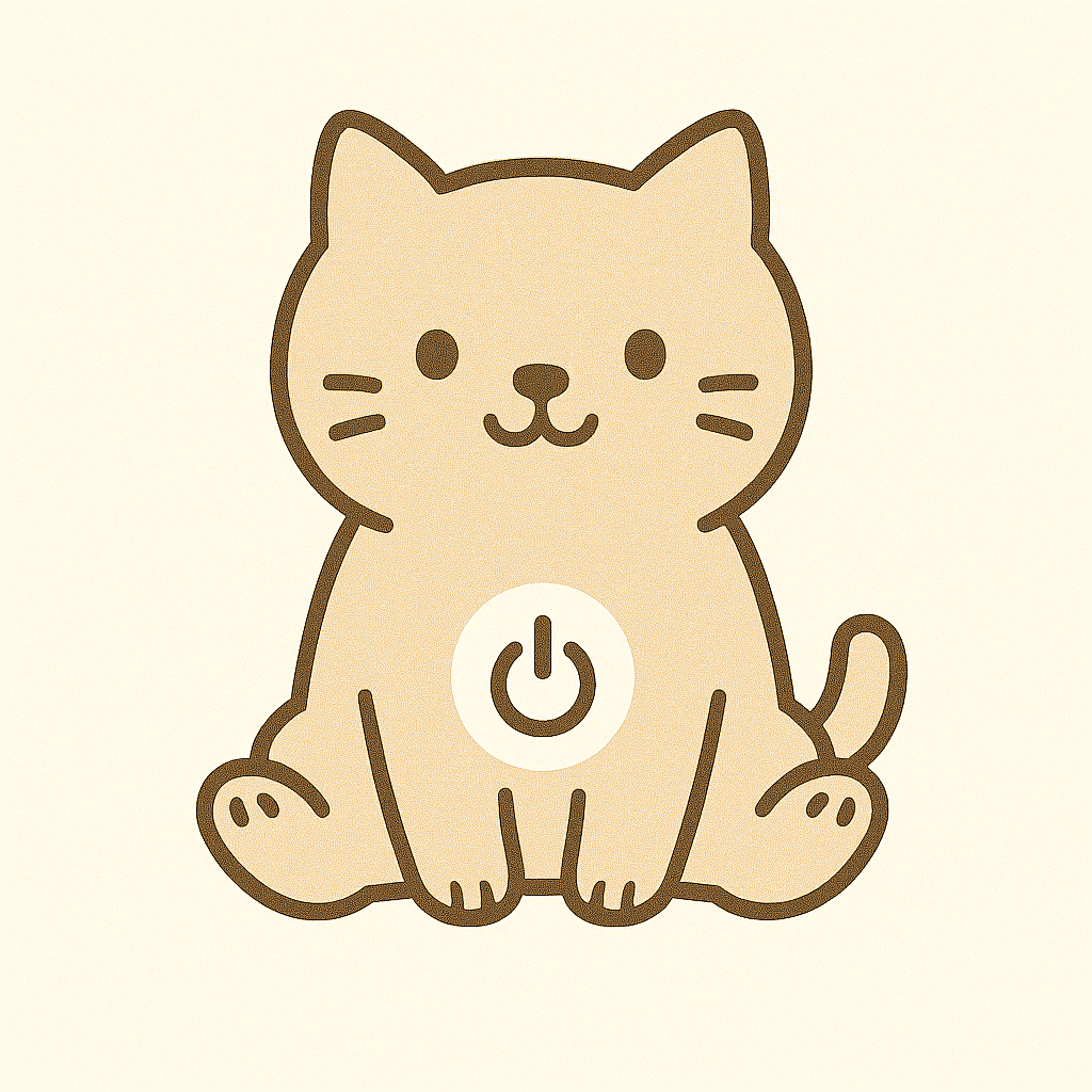 離線貓坐姿 - 平靜穩定